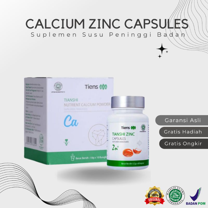 Jual Paket Peninggi Badan Tiens Susu NHCP Dan Zinc Capsules Original