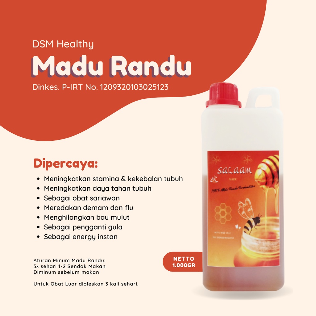 Jual DSM Healthy Salaam Madu Randu 1000 Gr Madu Shopee Indonesia