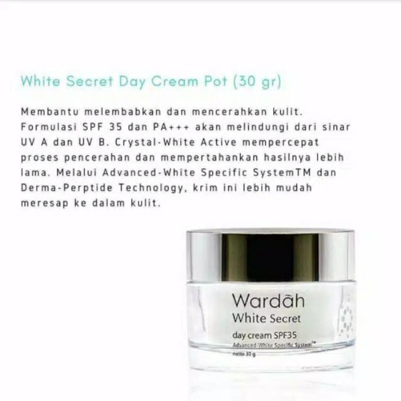 Jual Wardah Crystal Secret Brightening Day Cream 30 Gr Shopee Indonesia