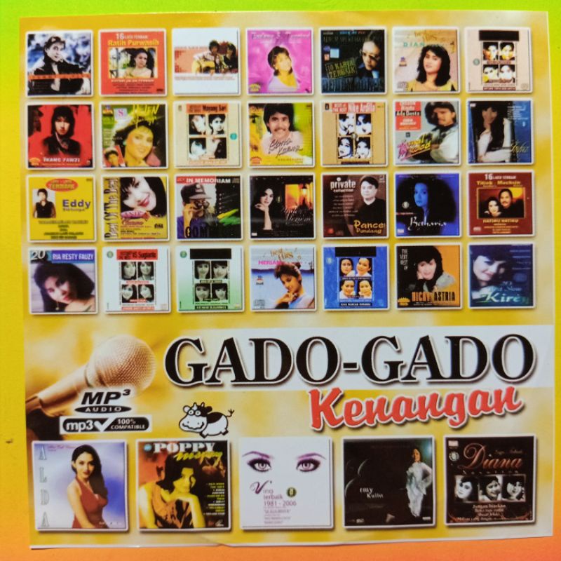 Jual Kaset Musik Audio MP3 Lagu Pop Nostalgia GADO GADO KENANGAN Album