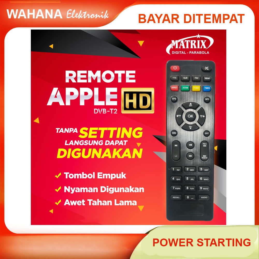 Jual Remot Remote Receiver Matrix Apple Hd Stb Dvb T Ori Shopee