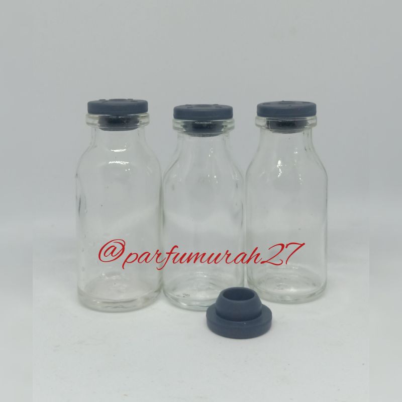 Jual Botol Vial Ml Tutup Karet Kaca Tebal Shopee Indonesia