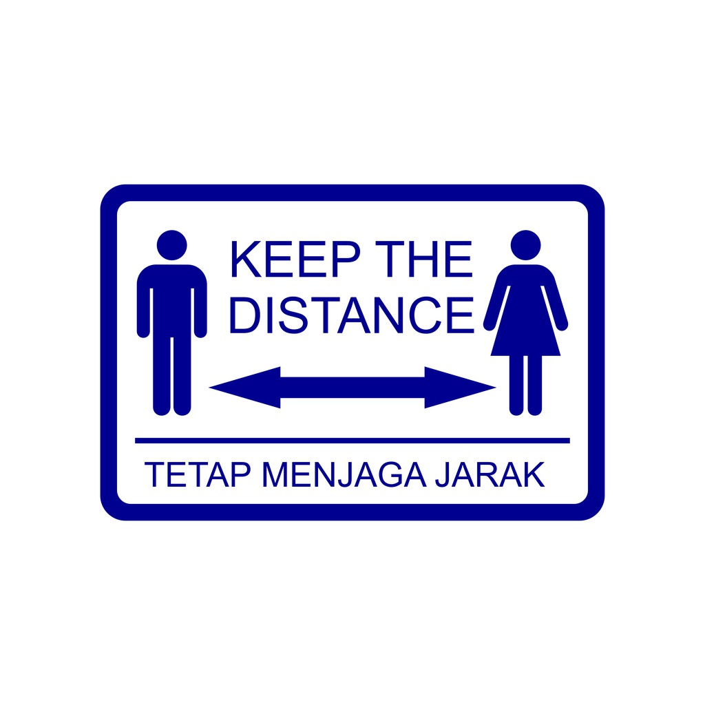 Jual RAMBU KEEP DISTANCE TETAP MENJAGA JARAK AMAN 20X30CM Shopee