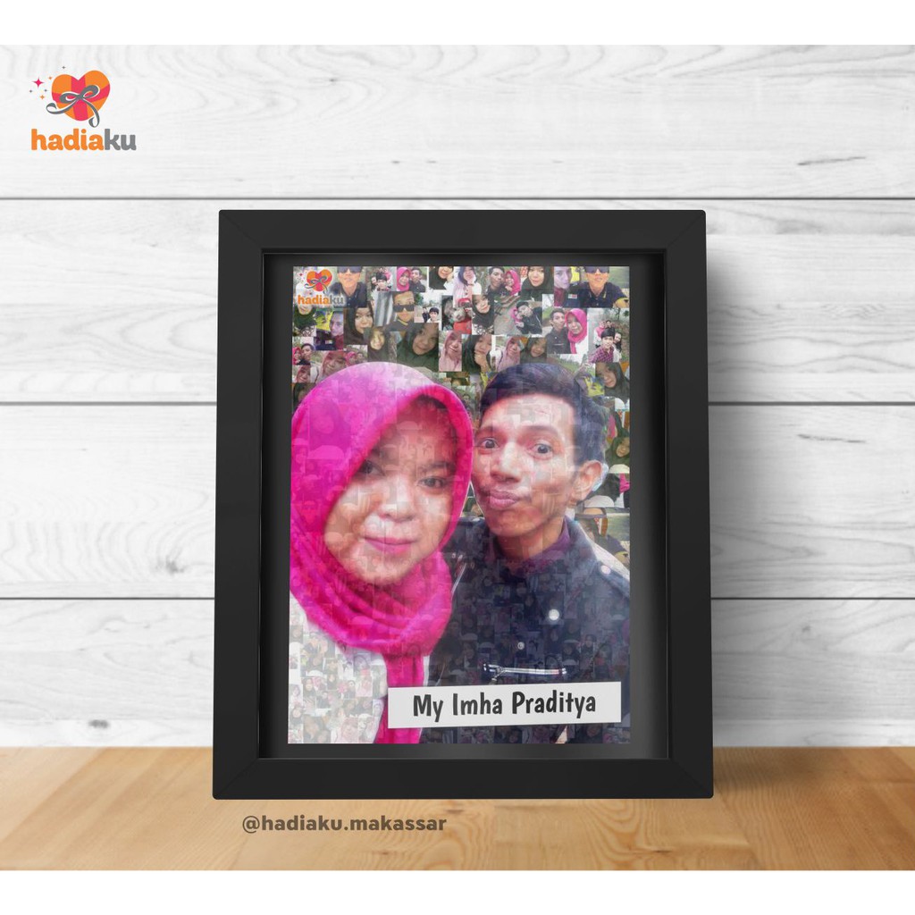 Jual DESIGN FOTO MOZAIK UNIK KADO HADIAH CUSTOM ULANG TAHUN WEDDING