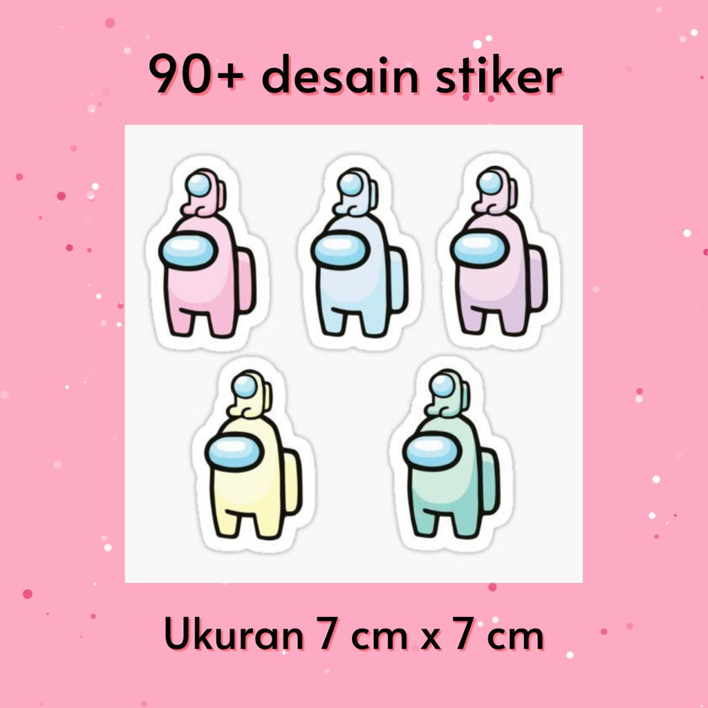 Jual Sticker Aesthetic Among Us Edition Stiker Estetik 7x7 Cm