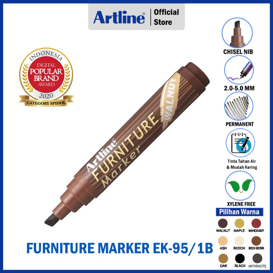 Jual ARTLINE Spidol Furniture Marker EK 95 1B Permanent 2 0 5 0 Mm