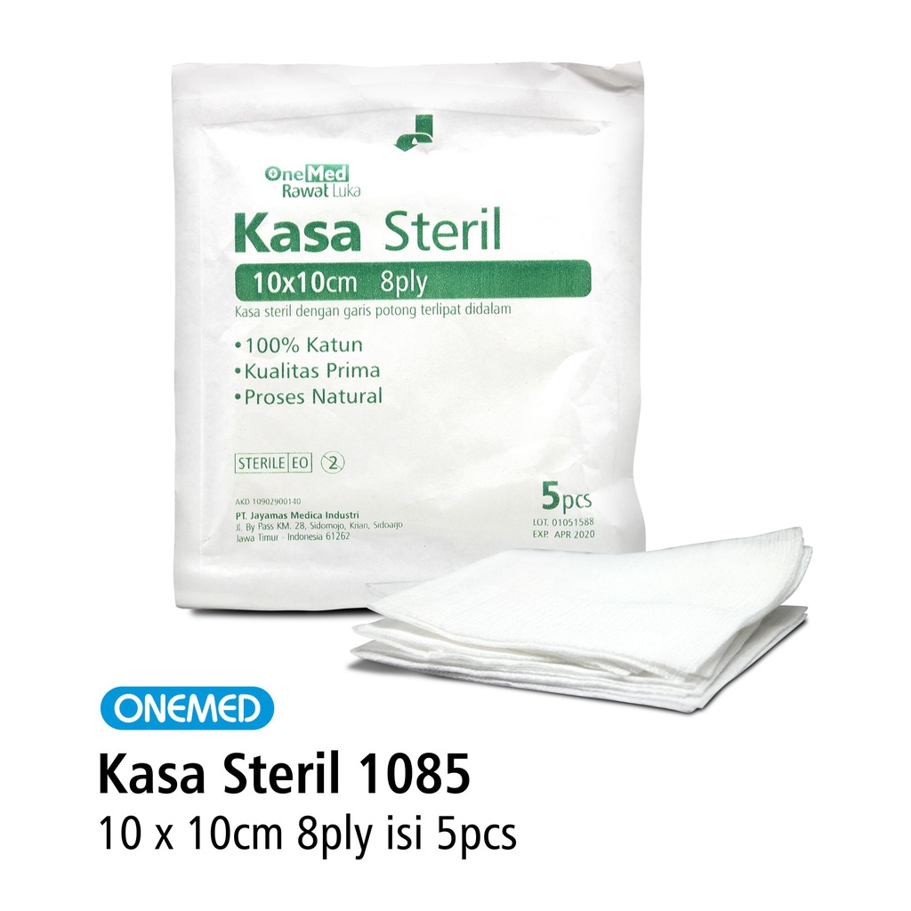 Jual Kasa Steril 1085 OneMed 10x10cm 8 Ply 5 Pcs OP Shopee Indonesia