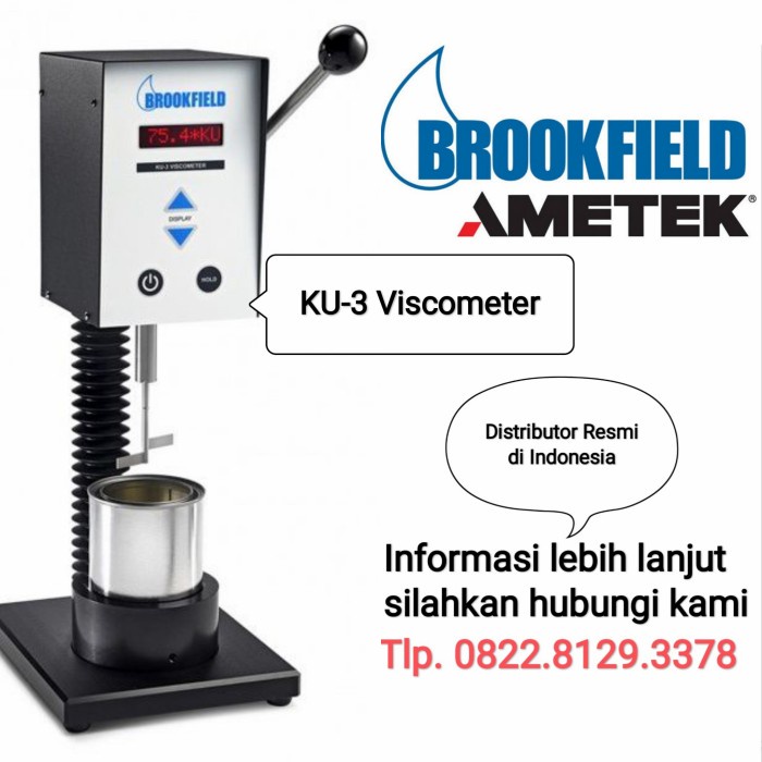 Jual KU 3 KU 3 KU3 Viscometer BROOKFIELD Shopee Indonesia