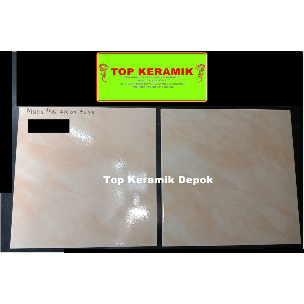 Jual Keramik Lantai Mulia 40x40 Appelon Beige Kw 1 Shopee Indonesia