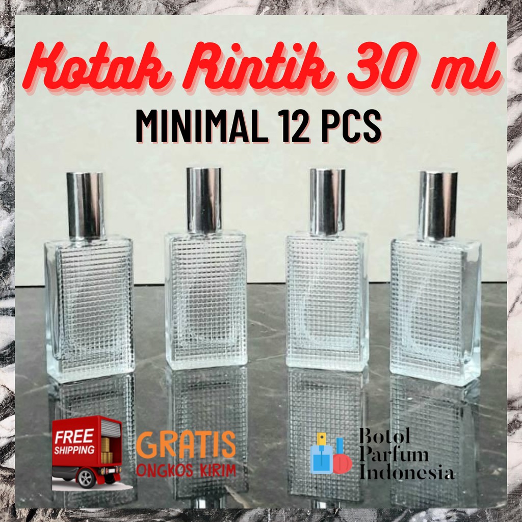 Jual BOTOL PARFUM KOSONG SPRAY KACA 30 ML KOTAK RINTIK 30 ML Shopee