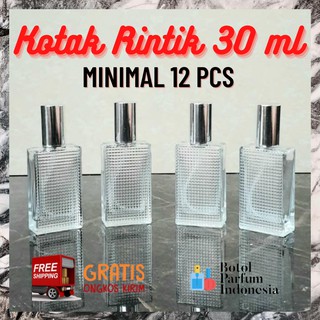 Jual BOTOL PARFUM KOSONG KOTAK SPRAY KACA 20 ML CASA DOFF BLACK CAP 20