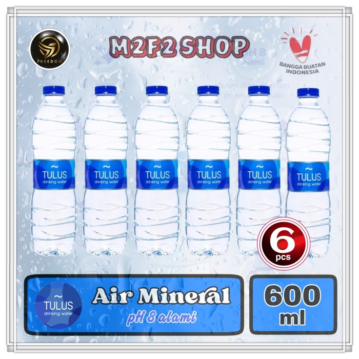 Jual Air Mineral TULUS PH8 Botol Plastik Pet 600 Ml Kemasan 6 Pcs