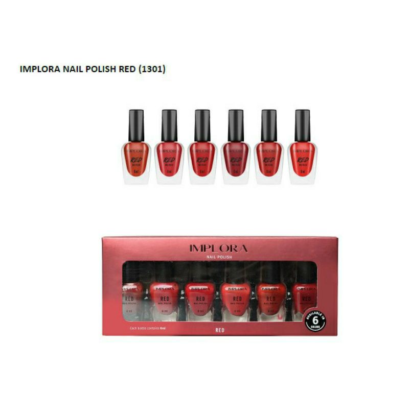 Jual IMPLORA Nail Polish Clear Red Nude Wonder Shopee Indonesia