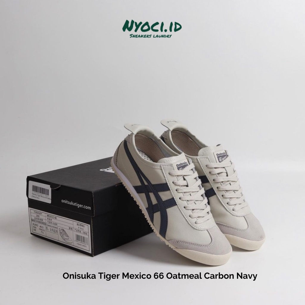 Jual Onitsuka Tiger Mexico 66 Oatmeal Carbon Navy Shopee Indonesia