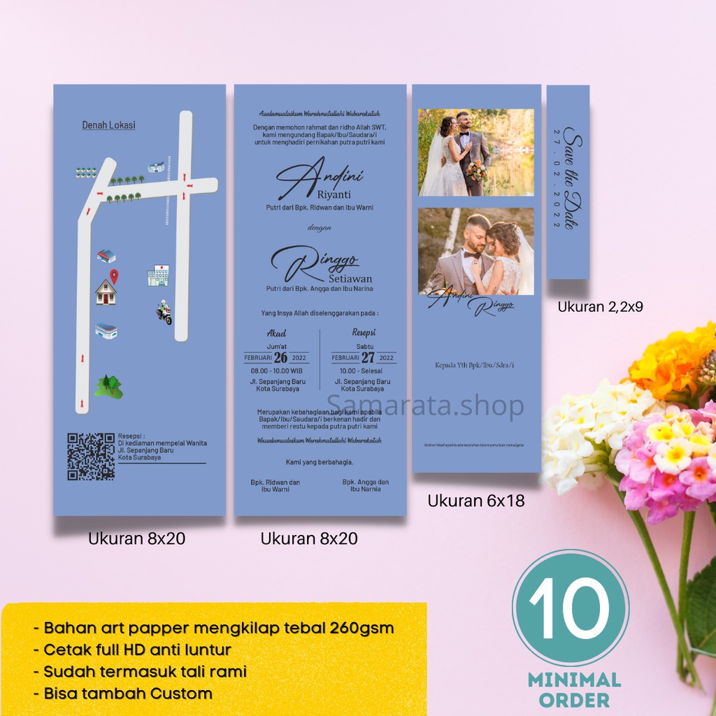 Jual Undangan Pernikahan Undangan Simpel Wedding Invitation