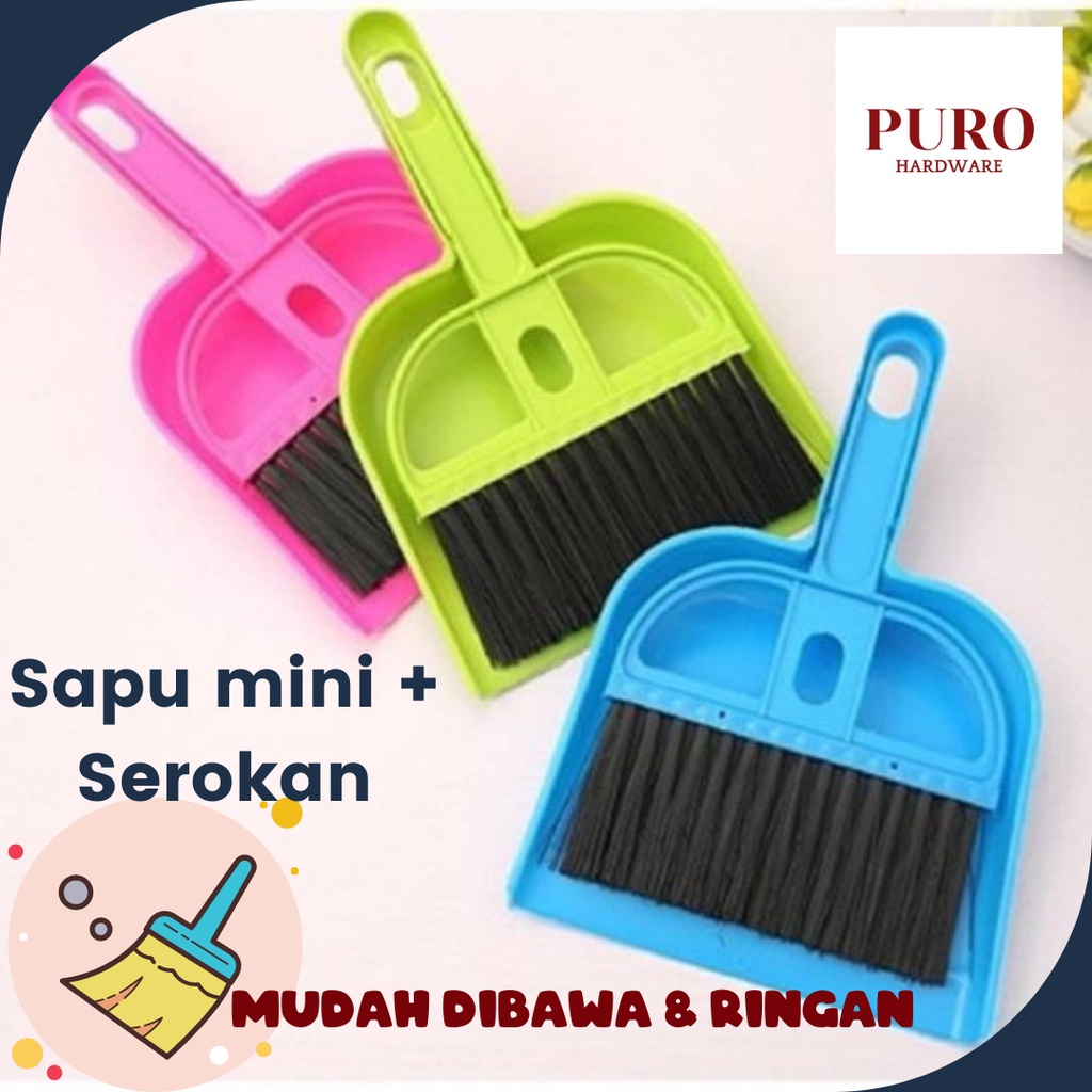 Jual Sapu Mini Set Serok Cikrak Kecil Kebersihan Karpet Mobil Sapu Meja