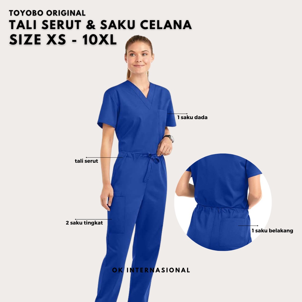 Jual Baju Jaga Modern Celana Tali Serut Ok Oka Dokter Perawat Tenaga