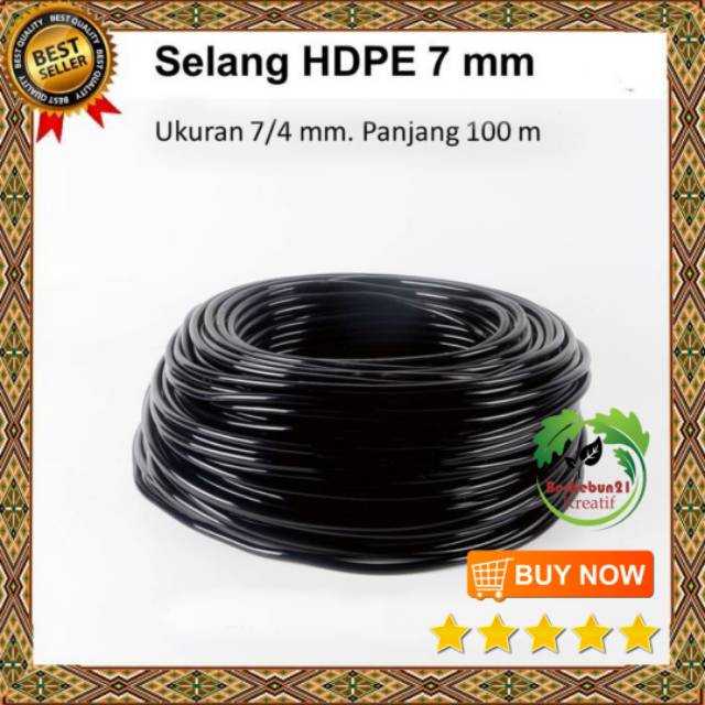 Jual Selang HDPE 7 Mm 100 M Sistem Perairan Fertigasi Irigasi