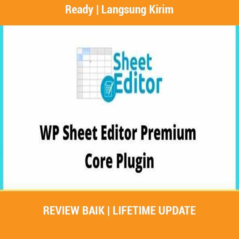 Jual WP Sheet Editor Premium Core Plugin Wordpress Shopee Indonesia