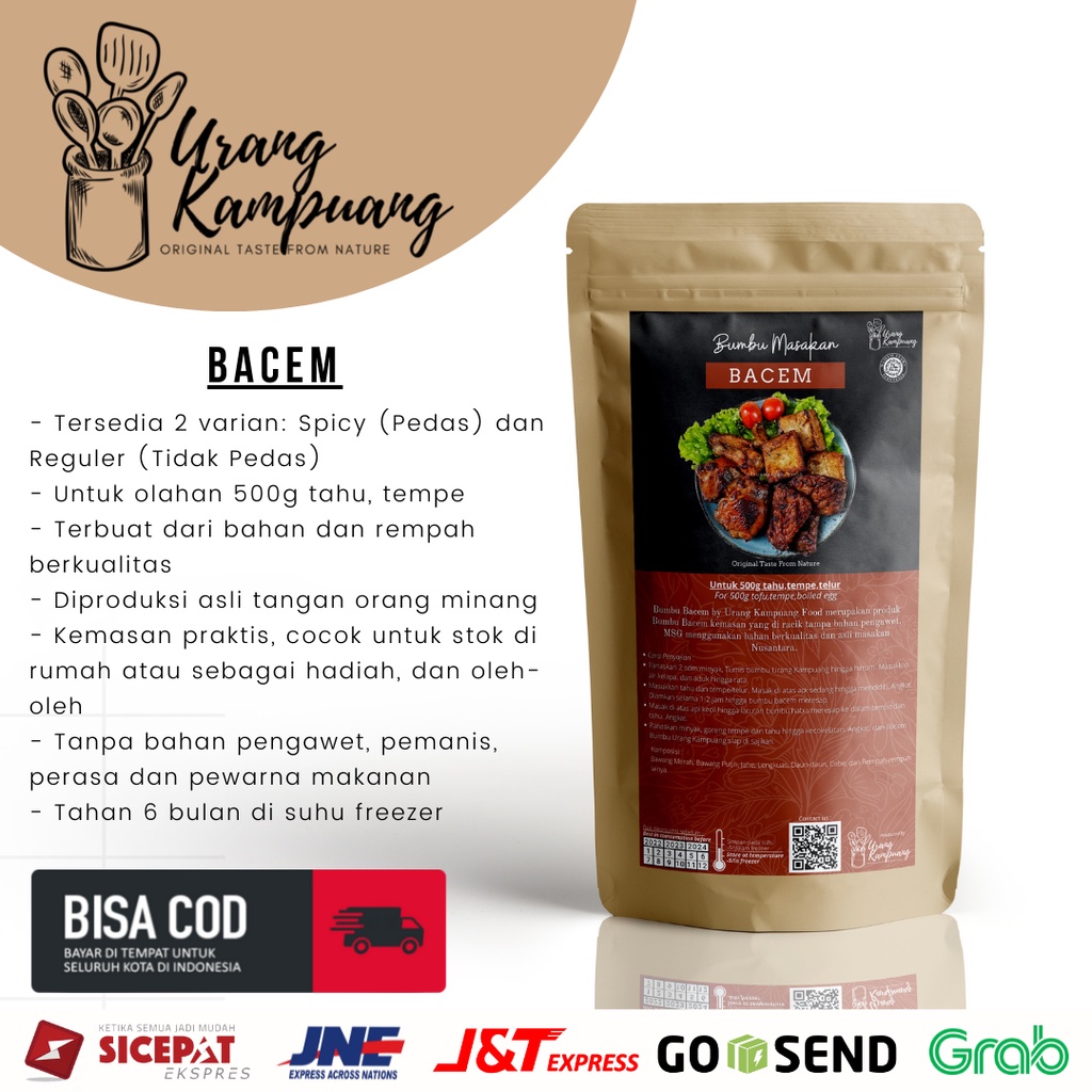 Jual Bumbu Bacem Tahu Tempe Telur Urang Kampuang Shopee Indonesia