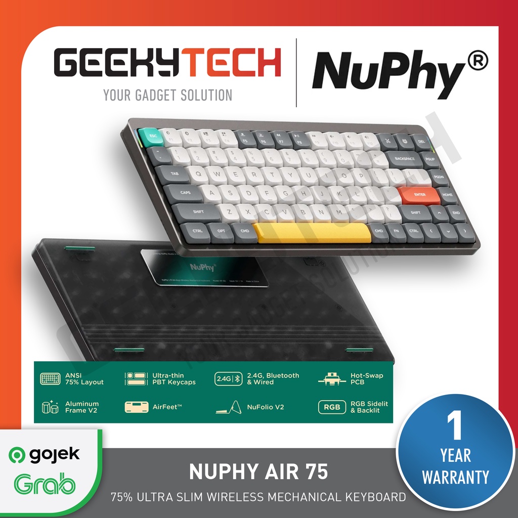 Jual Nuphy Air Ultra Slim Wireless Mechanical Keyboard Garansi