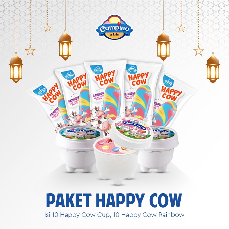 Jual PAKET ICE CREAM CAMPINA HAPPY COW ES KRIM Shopee Indonesia