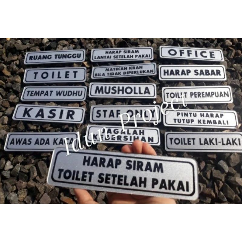 Jual Sign Board Sign Akrilik GESER DORONG TARIK OFFICE TOILET KASIR