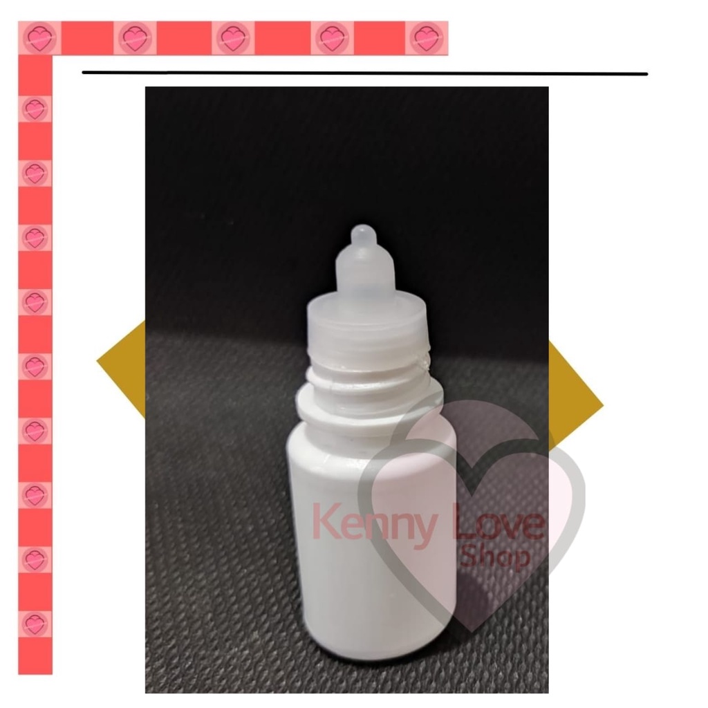 Jual Botol Tetes Plastik 10 Ml Obat Mata Pewarna 10ml Putih Natural