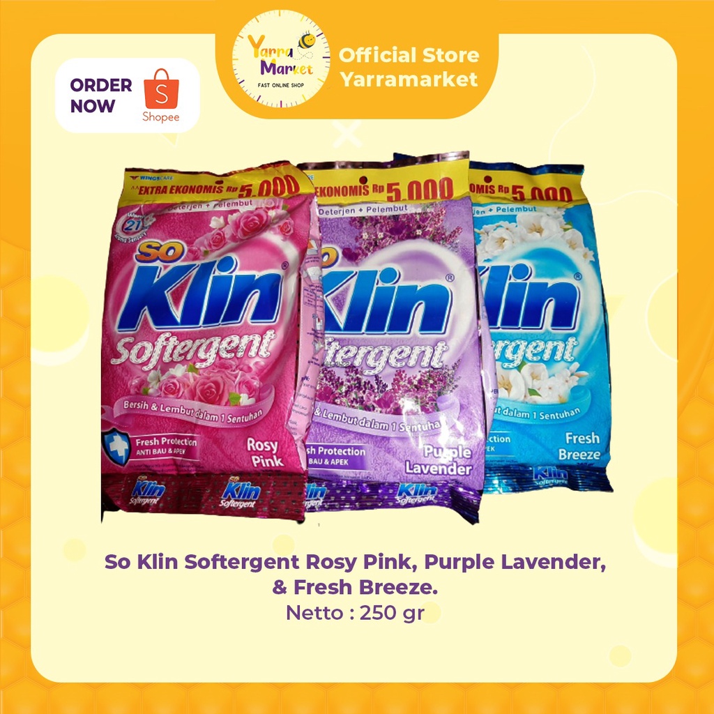 Jual SO KLIN SOFTERGENT BUBUK 250 Gr Shopee Indonesia