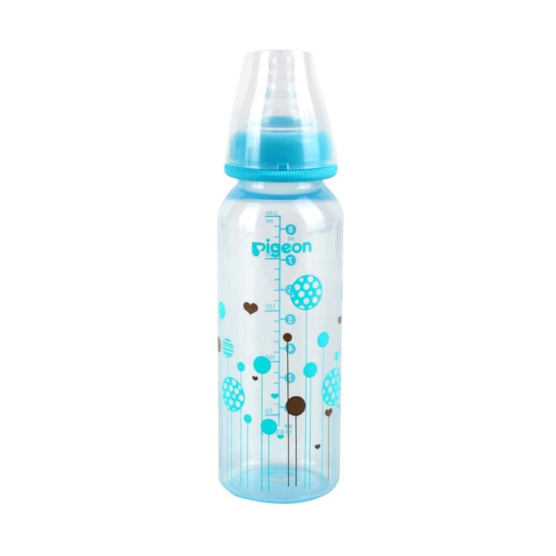 Jual Pigeon Botol Susu PP RP 240ml With S Type Nipple Blue Size M 240