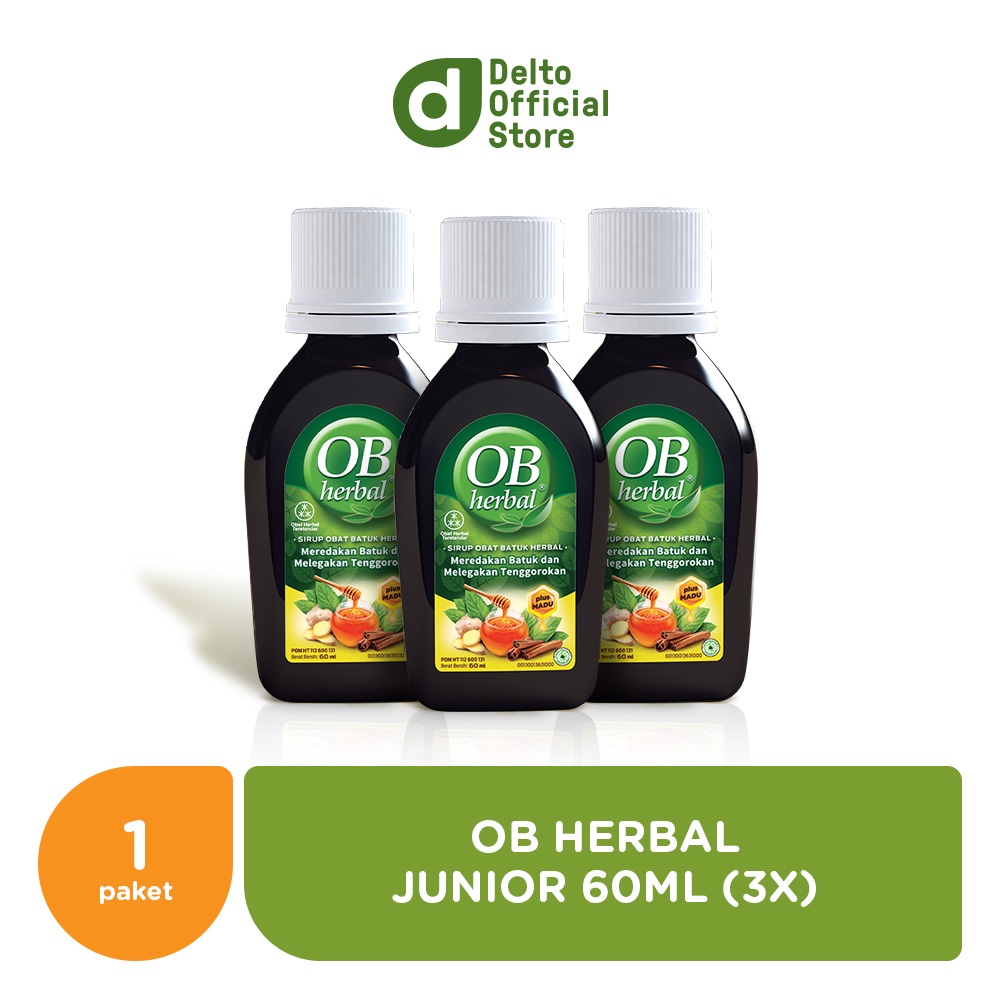 Jual OB Herbal Junior 60ml X 3 Meredakan Batuk Shopee Indonesia