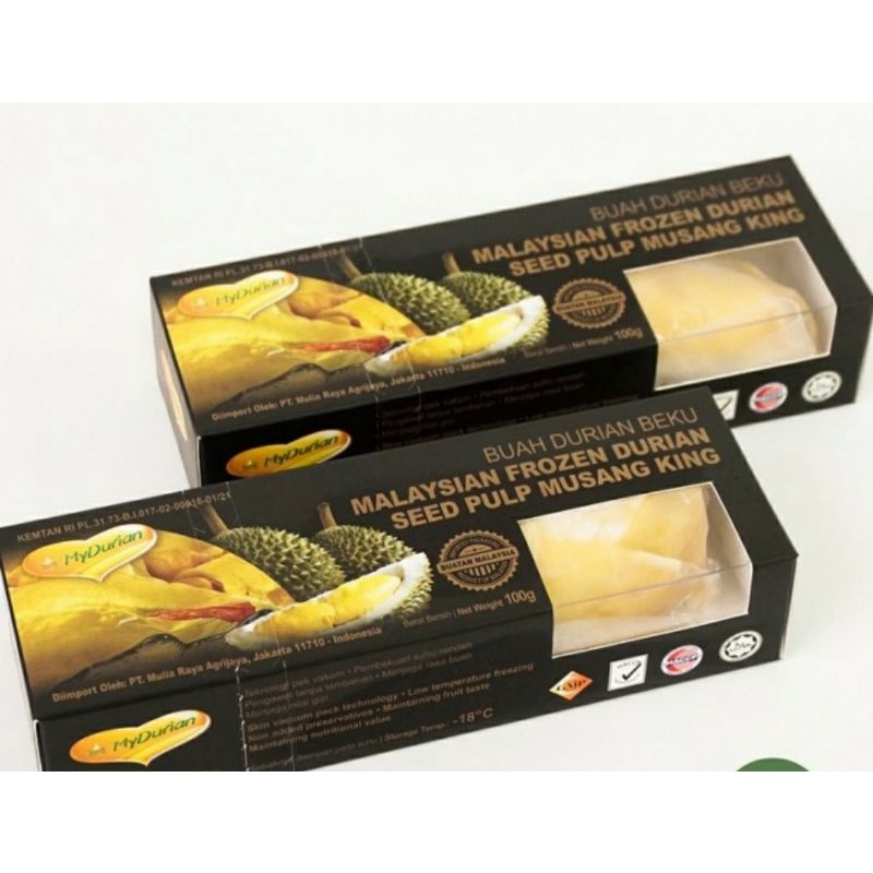 Jual Durian Musang King Malaysian Frozen Seed Pulp Musangking 100 Grm