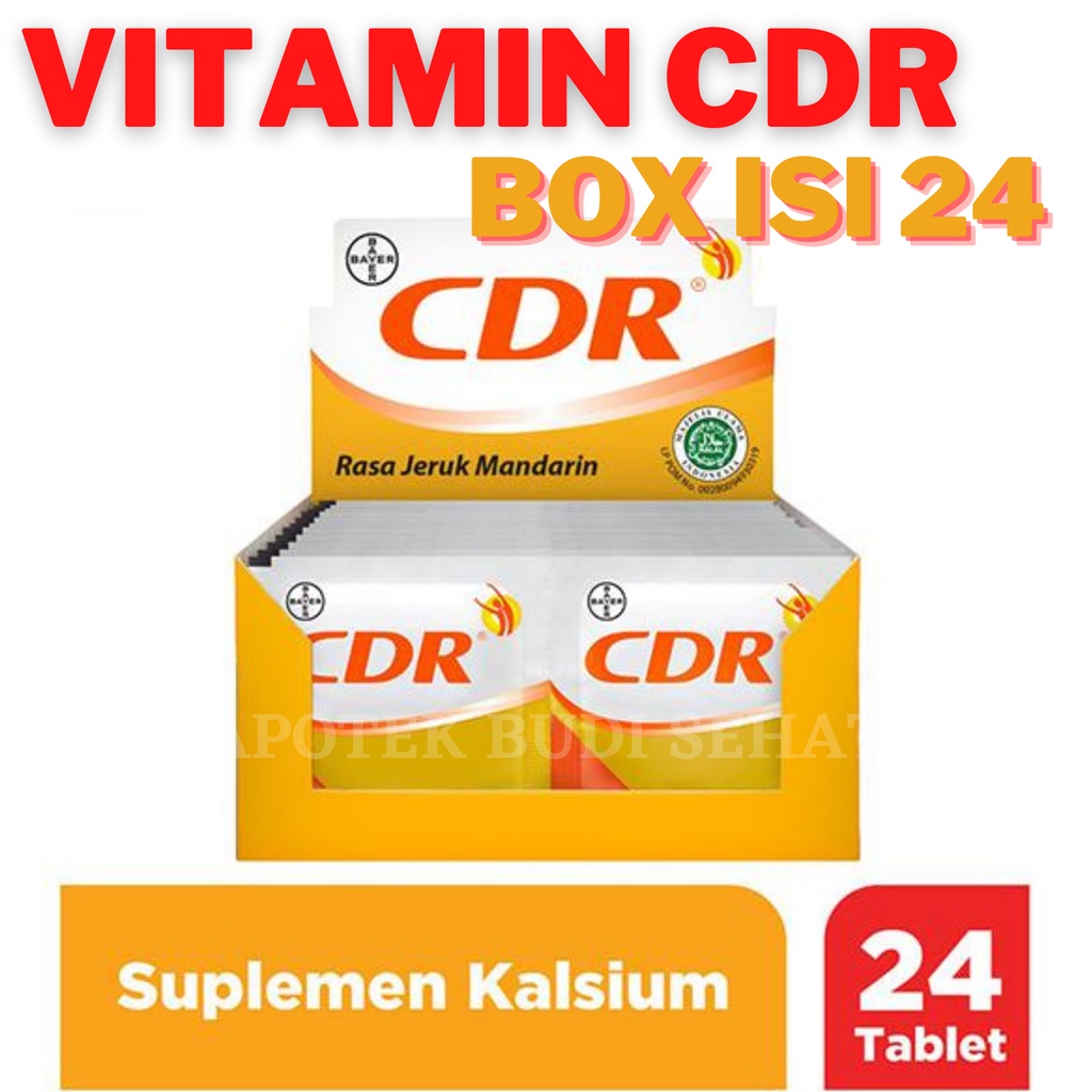 Jual CDR Calcium D Vitamin C Vitamin D Kalsium Box Isi 24 Vitamin Ibu