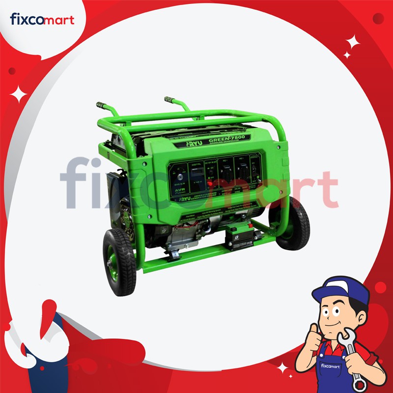 Jual Ryu Gasoline Generator Set Genset 5000 Watt Rg 7800 1 Shopee