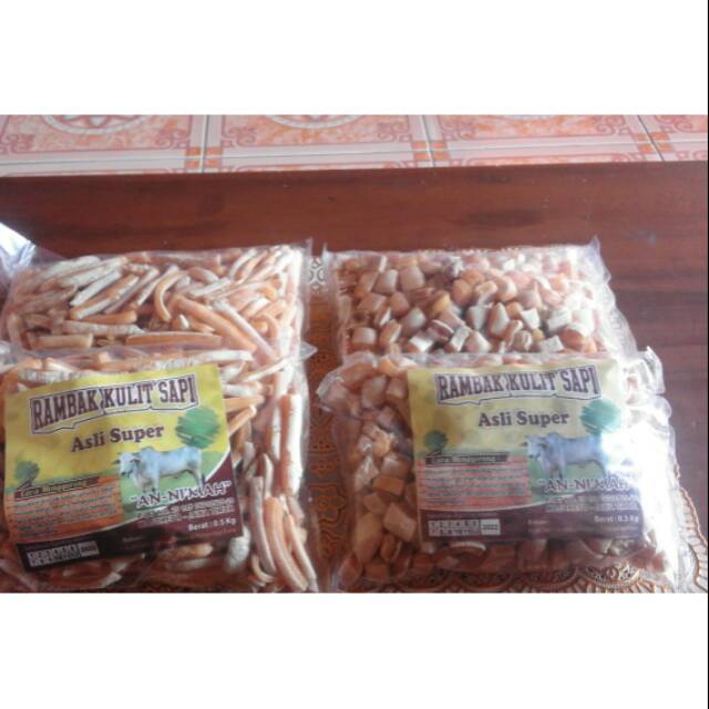 Jual Krecek Rambak Kotak Krupuk Rambak Kulit Sapi Super Kemasan 500gr