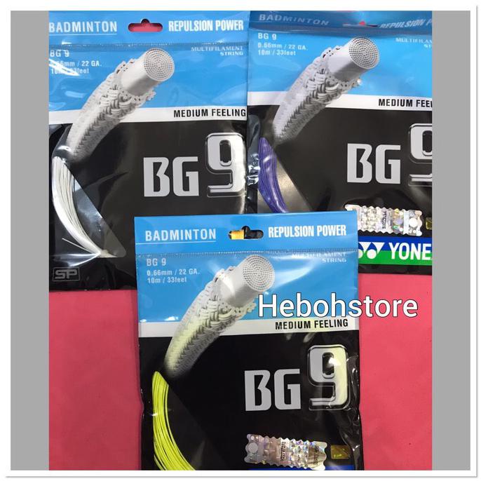 Jual SENAR BADMINTON SENAR RAKET YONEX BG 9 ORIGINAL SUNRISE Heb