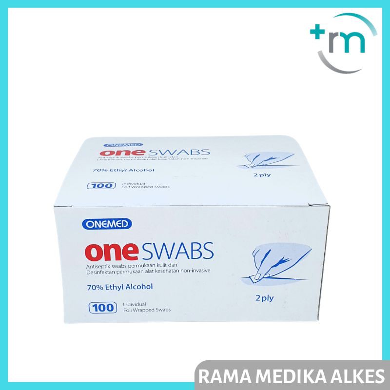 Alcohol Swab One Swabs 2 Ply Onemed Kapas Alkohol Oneswab Tisu