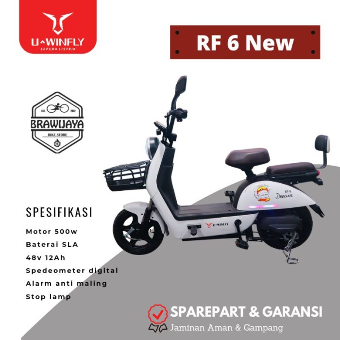 Jual Sepeda Listrik Elektrik E Bike Uwinfly U Winfly Redfish Redfish