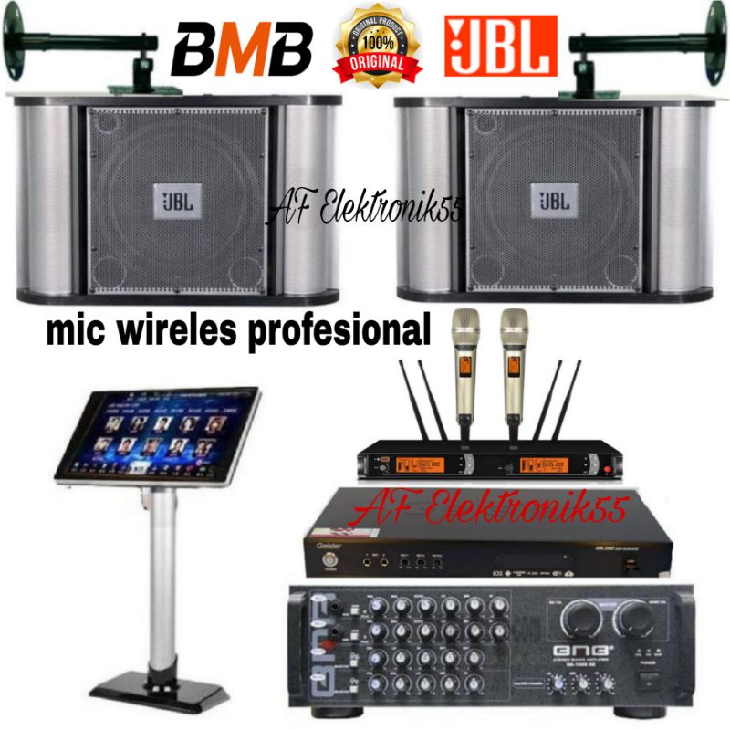 Jual Paket Sound System Karaoke Set Speaker JBL RM 10 Ampli BMB