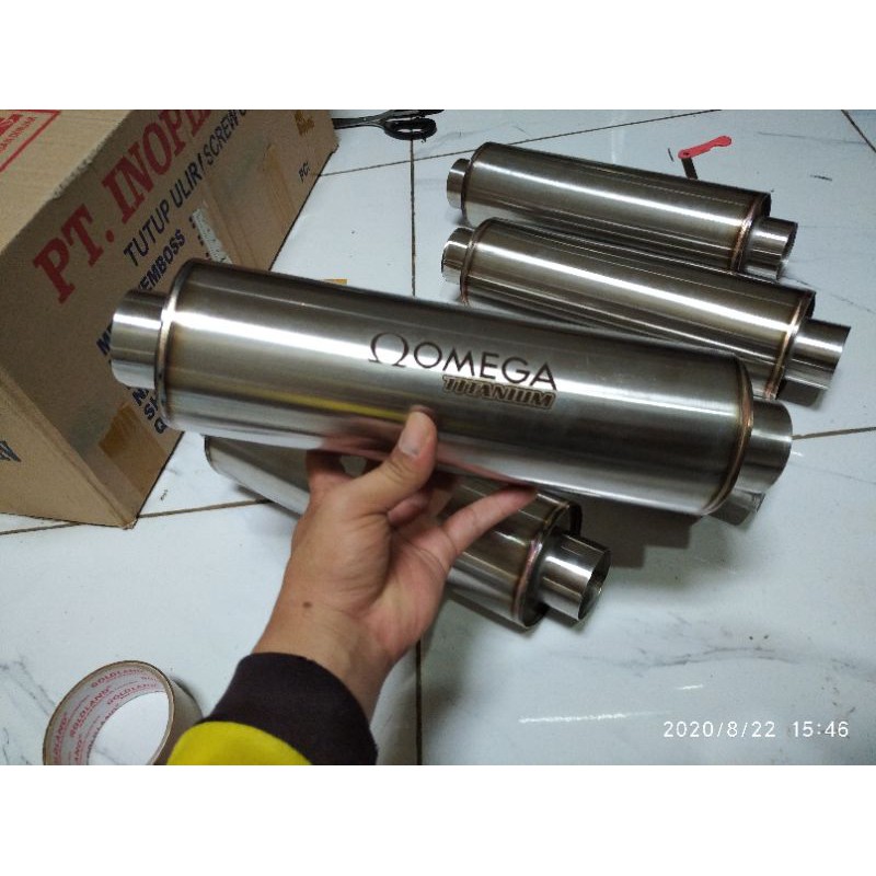 Jual Resonator Knalpot Mobil Resonator Stainless Omega Titan Mobil