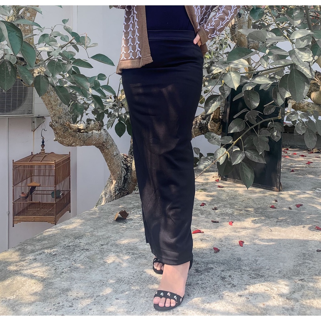 Jual Rok Span Scuba Rok Span Formal Rok Span Hitam Shopee Indonesia