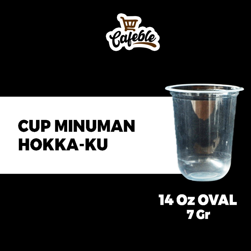 Jual Gelas Cup Plastik Minuman Oval Oz Tebal Gram Merk Hokkaku