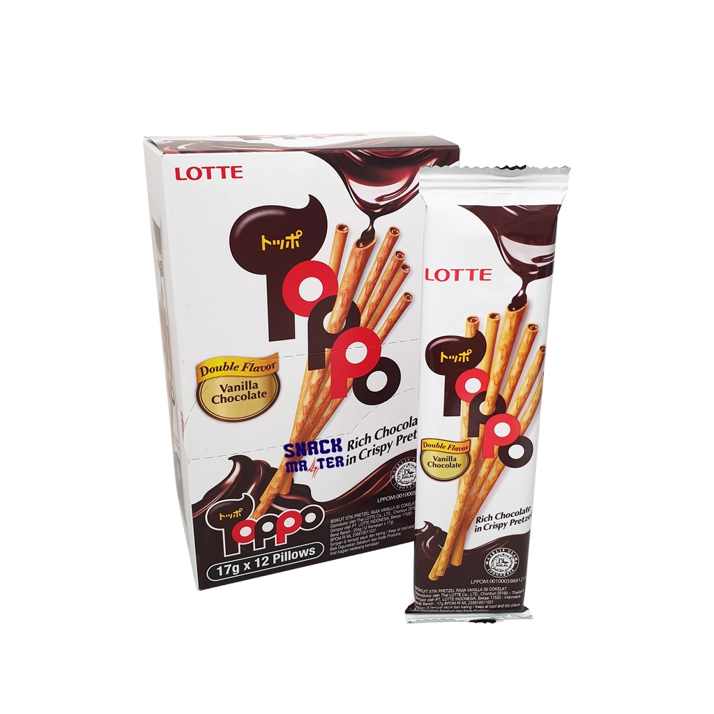 Jual Lotte Toppo BOX Biskuit Stick Netto 12 Pcs X 17 Gr Shopee