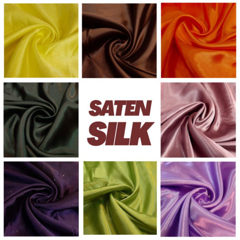 Jual Kain Satin Silky Satin Silk Premium Furing Bridesmaid Kebaya