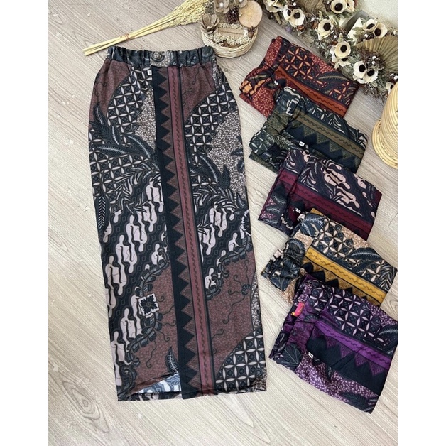 Jual Rok Batik Bali Moscrepe Strait Kamen Jadi Strait Rok Batik