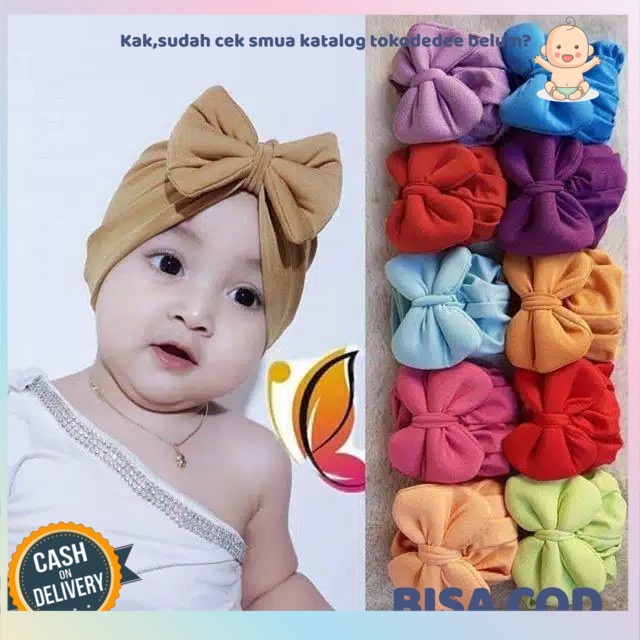 Jual Turban Bayi Pita Kupu Kupu Lucu Turban Bayi Aksesoris Kepala