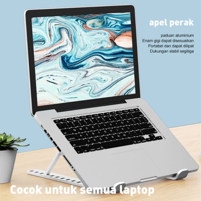 Jual Stand Holder Laptop MacBook Ipad Dudukan Laptop Tablet Lipat