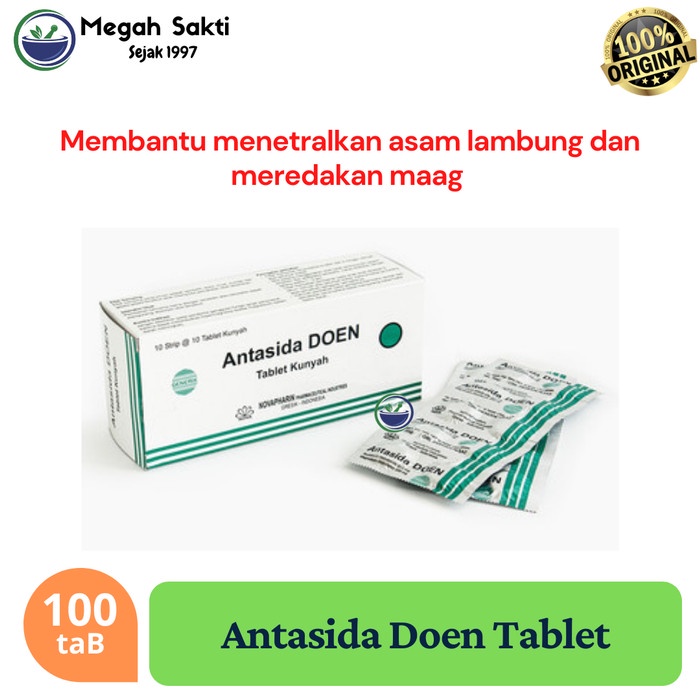 Jual Antasida Doen Triman Strip 10x10 Tablet Pereda Asam Lambung Dan