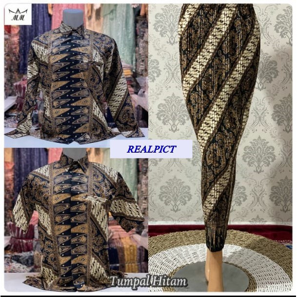 Jual Rok Plisket Dan Kemeja Batik Pria Couple Plisket Couple Batik