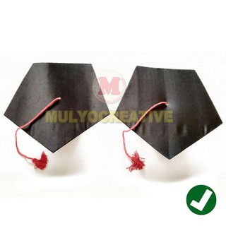 Jual Topi Toga Wisuda Pita Tali Merah Topi Toga Kelulusan Wisuda Murah